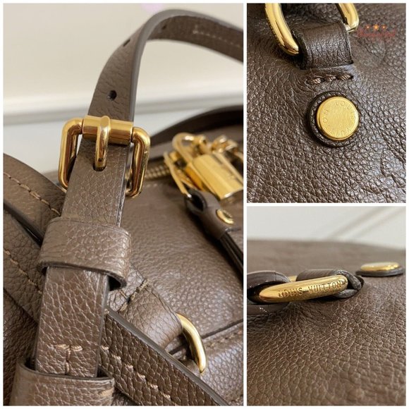 Authentic LOUIS VUITTON Dark Brown Monogram Empreinte Leather Bastille MM Bag - Picture 8 of 16